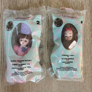 2007 McDonalds Madame Alexander Wizard of Oz Cowardly Lion Glinda Witch Lot 2